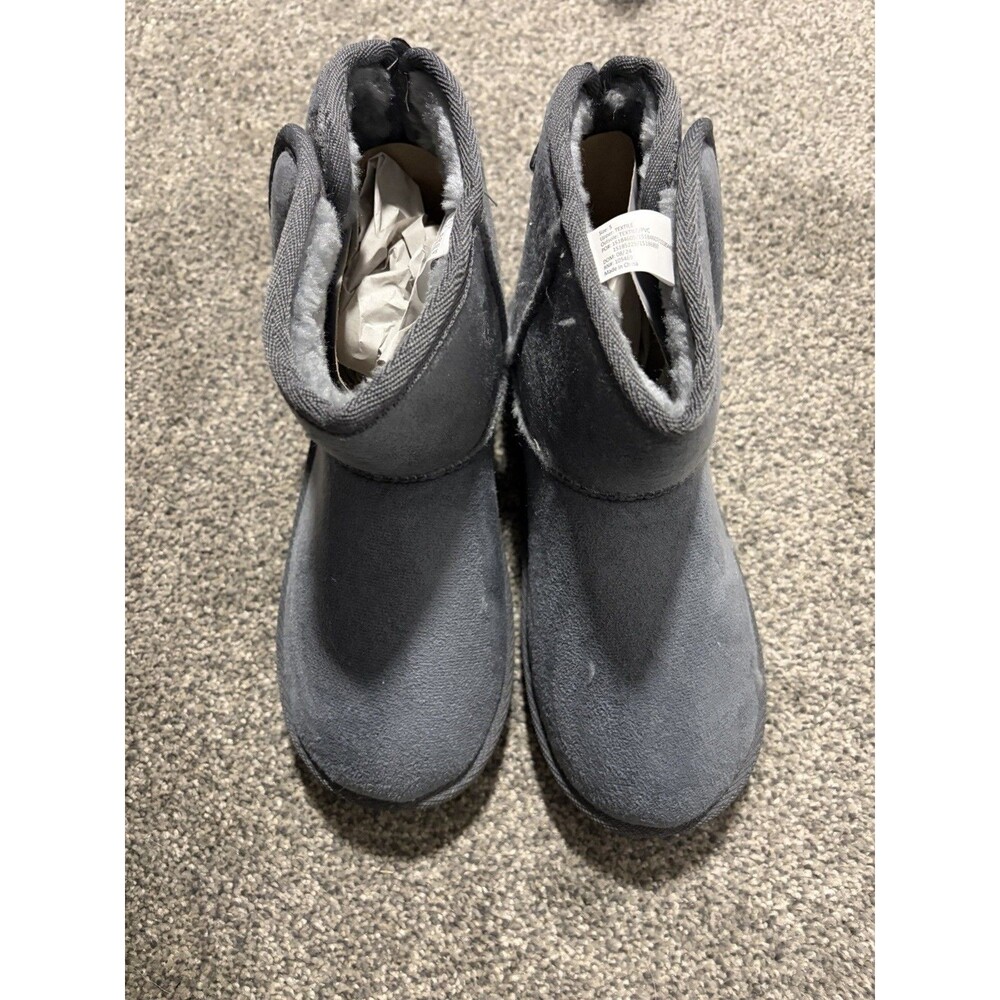 Girls Dark Gray Boots Size 5 NIB